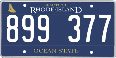 RI license plate 899377