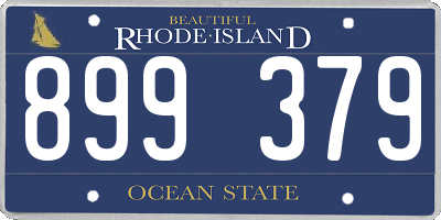 RI license plate 899379