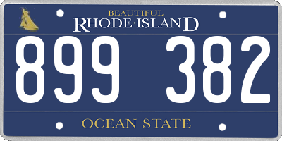 RI license plate 899382