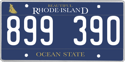 RI license plate 899390