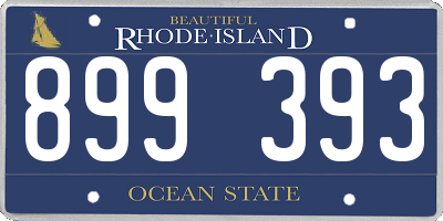 RI license plate 899393