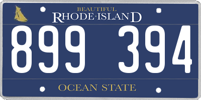 RI license plate 899394