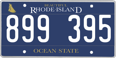 RI license plate 899395