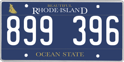 RI license plate 899396