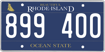 RI license plate 899400