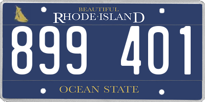 RI license plate 899401