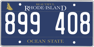 RI license plate 899408
