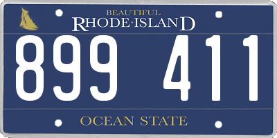 RI license plate 899411