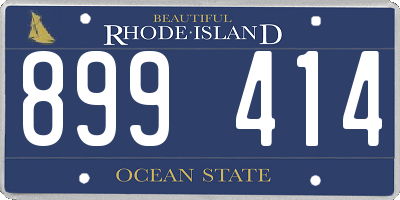 RI license plate 899414