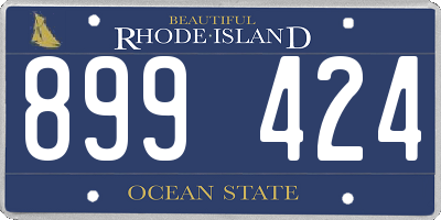 RI license plate 899424