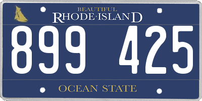 RI license plate 899425