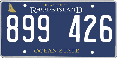 RI license plate 899426