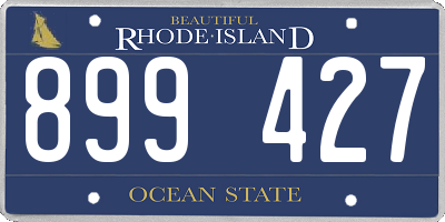 RI license plate 899427