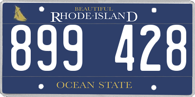 RI license plate 899428
