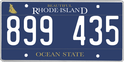 RI license plate 899435