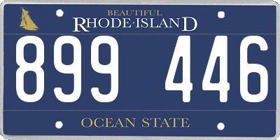 RI license plate 899446