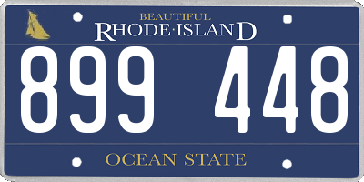 RI license plate 899448