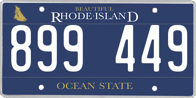 RI license plate 899449