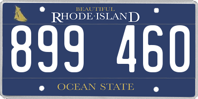 RI license plate 899460