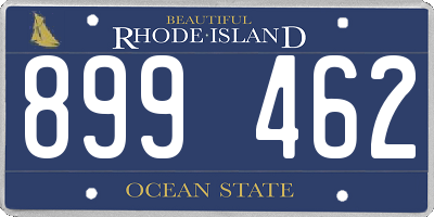 RI license plate 899462