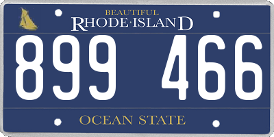 RI license plate 899466