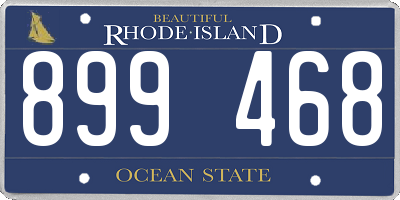 RI license plate 899468