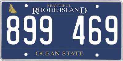 RI license plate 899469