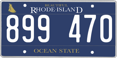 RI license plate 899470