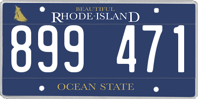 RI license plate 899471
