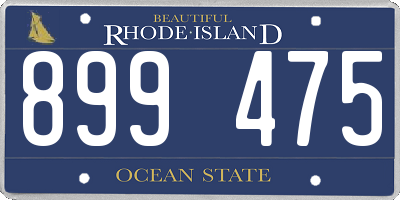 RI license plate 899475