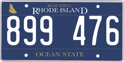 RI license plate 899476