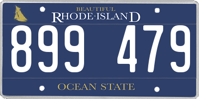 RI license plate 899479