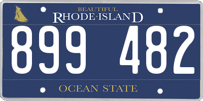 RI license plate 899482