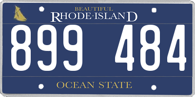 RI license plate 899484