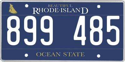 RI license plate 899485