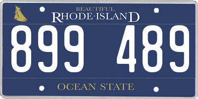 RI license plate 899489