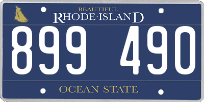 RI license plate 899490