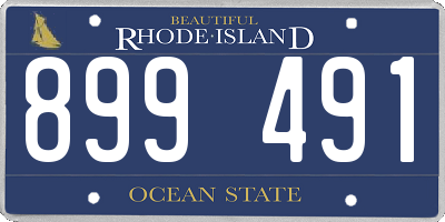RI license plate 899491