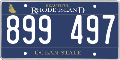 RI license plate 899497