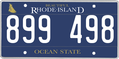 RI license plate 899498