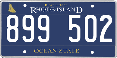 RI license plate 899502
