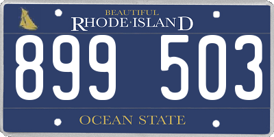 RI license plate 899503