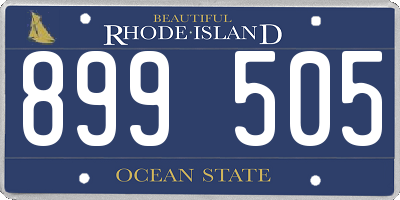 RI license plate 899505