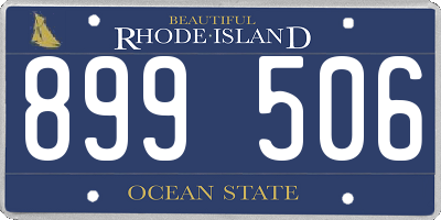 RI license plate 899506