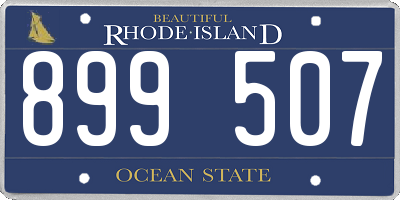 RI license plate 899507