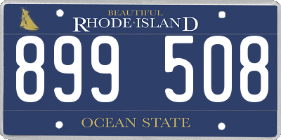 RI license plate 899508