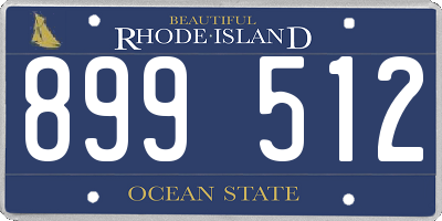 RI license plate 899512