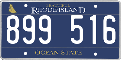 RI license plate 899516