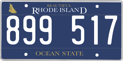 RI license plate 899517