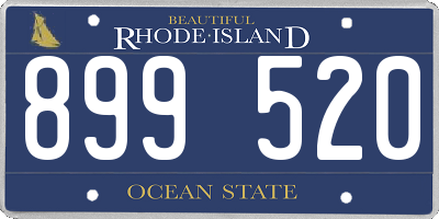 RI license plate 899520